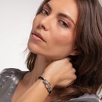 Thomas Sabo sterling silver rebel at heart leather bracelet Tiger - A1938-805-11