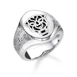 Thomas Sabo Sterling Silver Rebel at Heart Bague Black Cat