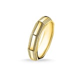 Thomas Sabo Sterling Silver Rebel at Heart Ring Eckig Gold - TR2276-413-39