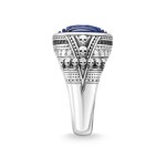 Thomas Sabo sterling silver rebel at heart Ring ethno skulls blue - TR2204-534-1