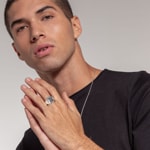 Thomas Sabo Sterling Silver Rebel at Heart Ring Kompass Schwarz - TR2274-641-11