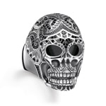 Thomas Sabo Sterling Silver Rebel at Heart Bague Tête de Mort Maori 