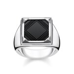 Thomas Sabo sterling silver rebel at heart Ring Onyx - TR2211-698-11