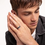 Thomas Sabo sterling silver rebel at heart Ring black tiger pattern - TR2291-643-11