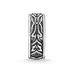 Thomas Sabo sterling silver rebel at heart Ring black tiger pattern - TR2291-643-11
