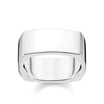 Thomas Sabo Sterling Silver Rebel at Heart Bague Quadrangulaire Argent