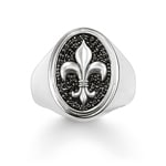Thomas Sabo sterling silver rebel at heart signet ring bourbon lily - TR1803-051-11