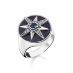 Thomas Sabo sterling silver Ring royalty star with stone silver