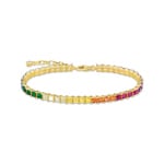 Thomas Sabo Tennis-bracelet with colourful stones gold plated