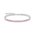 Thomas Sabo Bracelet rivière  pierres roses argent
