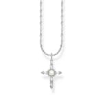 Thomas Sabo True Romance Kette mit weissem Kreuzanhänger Cross Romance Silber