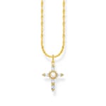 Thomas Sabo True Romance Kette mit weissem Kreuzanhänger Cross Romance vergoldet