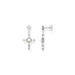 Thomas Sabo True Romance Boucles d'oreilles Cross Romance blanc argent