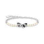 Thomas Sabo True Romance Silver bow bracelet with freshwater pearls Lovely Romance