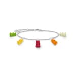 Thomas Sabo x HARIBO Bracelet avec 5 Ours d’or colorés, argent