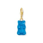 Thomas Sabo x HARIBO Charm-Goldbären-Anhänger in Blau vergoldet