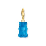 Thomas Sabo x HARIBO Charm-Goldbären-Anhänger in Blau vergoldet - 2182-413-1