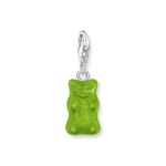 Thomas Sabo x HARIBO Charm-Goldbären-Anhänger in Grün Silber