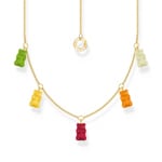Thomas Sabo x HARIBO Chaîne avec 5 Ours d’or colorés, dorée