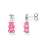 Thomas Sabo x HARIBO Silver ear studs with pink Goldbears
