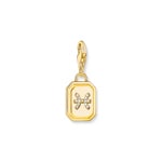 Thomas Sabo Zodiac Charms Gold-plated charm pendant zodiac sign Pisces with zirconia