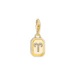 Thomas Sabo Zodiac Charms Gold-plated charm pendant zodiac sign Aries with zirconia