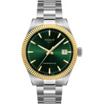 Tissot Gentleman Powermatic 80 38mm Grün / 18 Karat Gelbgold