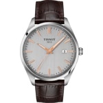 Tissot PR 100 Quartz 40mm Cuir brun / Argenté