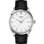 Tissot PR 100 Quartz 40mm Cuir noir / Blanc