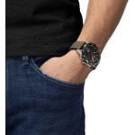 Tissot T-Touch Connect Solar Smartwatch Titan mit braunem Kautschukarmband - T121.420.47.051.07