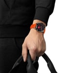 Tissot T-Touch Connect Sport Smartwatch titane avec bracelet en silicone orange - T153.420.47.051.02