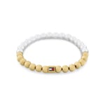 Tommy Hilfiger Armband Semi-Precious Beads Goldig / Weiss