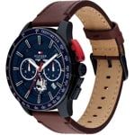 Tommy Hilfiger Bank Chronographe 44mm Brun / Bleu - 1792268