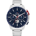 Tommy Hilfiger Bank Chronograph 44mm Silvery / Blue - 1792261