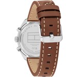 Tommy Hilfiger Hudson Chronograph Leder Braun / Silbrig & Blau - 1710720