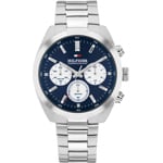 Tommy Hilfiger Hudson Chronograph Silbrig / Blau