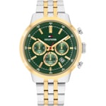 Tommy Hilfiger Kent Chronograph Two-Tone / Green - 1710754