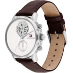 Tommy Hilfiger Stewart Day Date Brown / Silvery & White 40mm  - 1710746