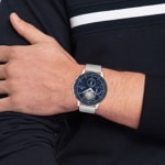 Tommy Hilfiger Stewart Day Date Argenté / Bleu - 1710609