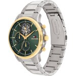 Tommy Hilfiger Stewart Day Date Silbrig / Grün - 1710735