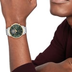 Tommy Hilfiger Stewart Day Date Silbrig / Grün - 1710735