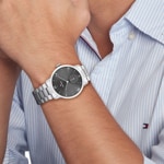 Tommy Hilfiger TH-Oxford Argenté / Anthracite - 1710802
