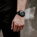 Trauffer Chrono Edelstahl schwarz - TR-SP-02-NM-01