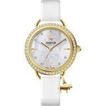 Trauffer Femmes Doré / Blanc avec un charm en forme de vache