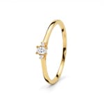 Bague trilogie or jaune 375/9 ct avec diamants de laboratoire 0.07 ct