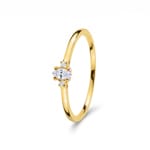 Trilogie Ring 375/9 K Gelbgold mit Lab Grown Diamanten 0.07 ct - 9KLGD181Y
