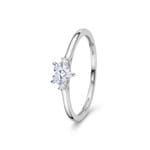 Bague trilogie or gris 375/9 ct avec diamants de laboratoire 0.21 ct - 9KLGD145W