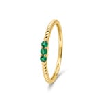 Trilogy Ring 750/18 K Yellow Gold with Emeralds - 1.7573.E0