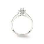 Poire bague diamant halo or gris 750/18 ct 0.63 ct G/si - RI-6536-02-WG