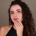 Poire bague diamant halo or gris 750/18 ct 0.85 ct G/si - RI-6535-02-WG